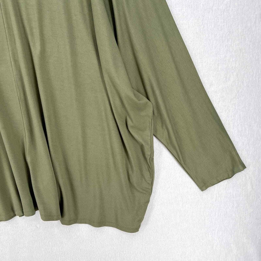 UNIVERSAL STANDARD liquid Jersey Crew Neck Dolman Top Womens XS Oil Green Casual - Picture 8 of 16